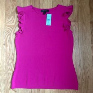 Ann Taylor short sleeve ruffle top